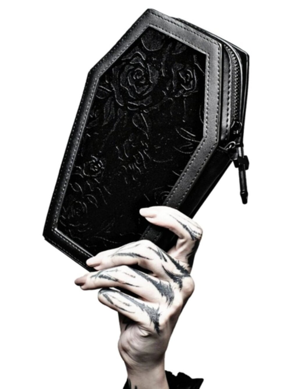 Killstar ✦ Vampire’s Kiss Coffin Wallet ✦ Velvet Vegan-Leather Gothic Luxury NWT - Picture 5 of 7